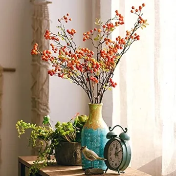 RSTYS 27.5" Artificial Pip Berry Stems for Vibrant Decor