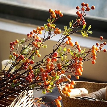 RSTYS 27.5" Artificial Pip Berry Stems for Vibrant Decor