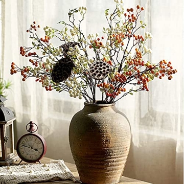 RSTYS 27.5" Artificial Pip Berry Stems for Vibrant Decor