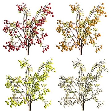 RSTYS 27.5" Artificial Pip Berry Stems for Vibrant Decor
