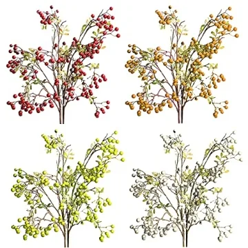 RSTYS 27.5" Artificial Pip Berry Stems for Vibrant Decor