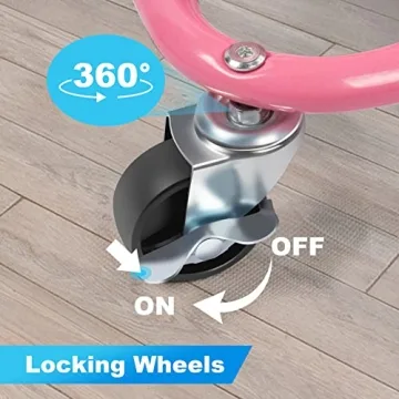 Homchwell 3 Tier Metal Utility Rolling Cart for Stylish Storage