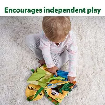 Skillmatics Peek-A-Boo Jungle Book - Soft Cloth Book for Baby, Infant & Toddler Toys, Crinkle Pages for Sensory Play, Gifts for Ages 6 Months and Up