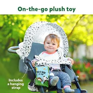 Skillmatics Peek-A-Boo Jungle Book - Soft Cloth Book for Baby, Infant & Toddler Toys, Crinkle Pages for Sensory Play, Gifts for Ages 6 Months and Up