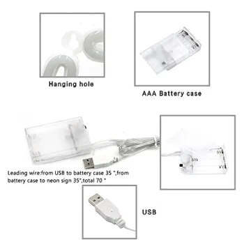 Pink Heart Neon Sign, LED Heart Light Battery Operated or USB Powered Heart Neon Light, Table and Wall Decoration Lights for Valentines Day Wedding Anniversary Girl's Room Party Birthday Home Décor