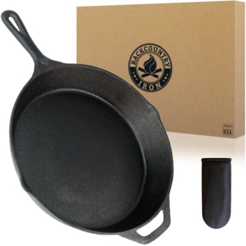 Backcountry Iron 12 Inch Pre-Seasoned Cast Iron Skillet - Versatile & Durable