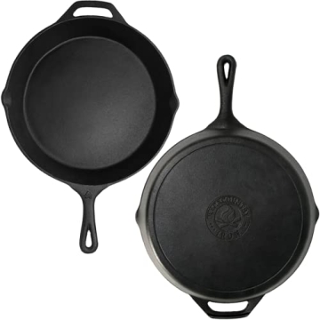 12 Inch Pre-Seasoned Cast Iron Skillet for Versatile Cooking