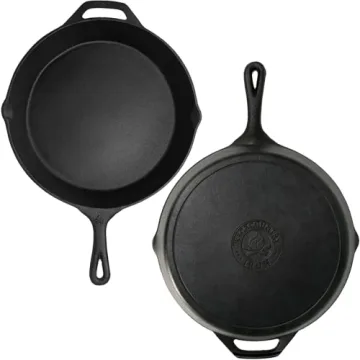 12 Inch Pre-Seasoned Cast Iron Skillet for Versatile Cooking