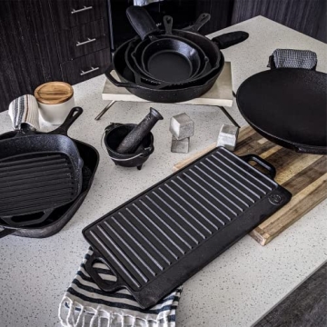 12 Inch Pre-Seasoned Cast Iron Skillet for Versatile Cooking