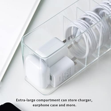 Nkocvew Charger Cable Organizer - Perfect for Desk & Drawer