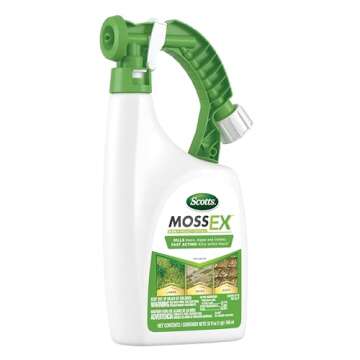 Scotts MossEx 3-in-1 Ready-Spray, Moss Killer for Lawns, Hard Surfaces, and More, 32 fl. oz.