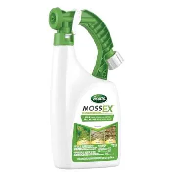 Scotts MossEx 3-in-1 Ready-Spray, Moss Killer for Lawns, Hard Surfaces, and More, 32 fl. oz.