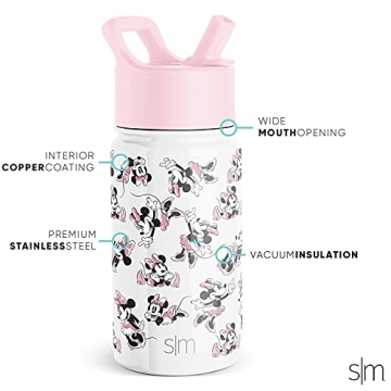Disney Minnie Mouse Kids Water Bottle with Straw