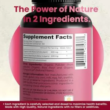 Atlantic Naturals Sea Moss with Beet Root Capsules - Premium Quality Multivitamin Supplement - Sea Moss Superfood to Support Immune Health, Blood Flow, Joint Health & Athletic Performance - 120 ct