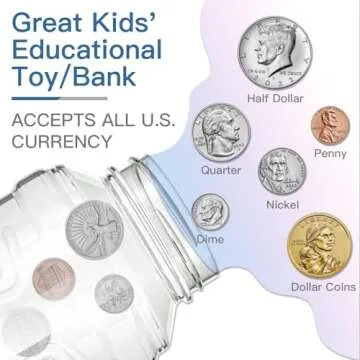 Lefree Big Piggy Bank, Digital Counting Coin Bank,Money Saving Jar,Gift,Powered by 2AAA Battery (Not Included)…