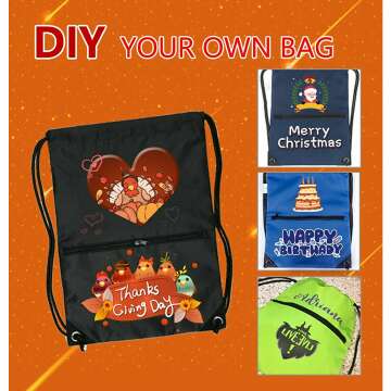 HOLYLUCK Drawstring Backpack for Sport and Gym