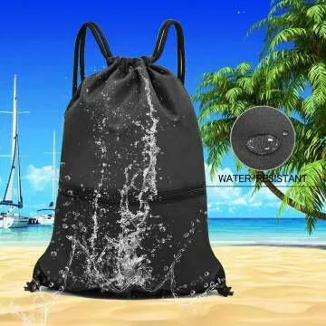 HOLYLUCK Drawstring Backpack for Sport and Gym
