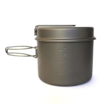 TOAKS Titanium 1600ml Pot with Pan - Lightweight and Durable Camping Cookware