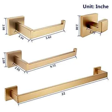 VELIMAX Premium Stainless Steel Bathroom Hardware Set 4-Piece