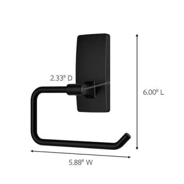 Command Toilet Paper Holder Matte Black with Strips