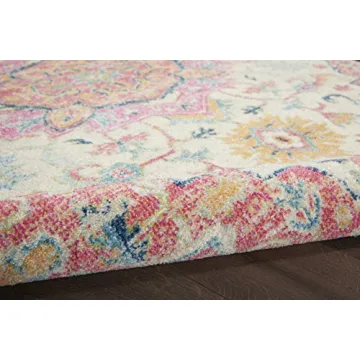 Nourison Passion Ivory/Pink Area Rug | Modern Boho Style