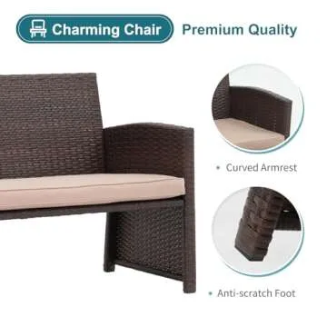 OC Orange-Casual Compact Loveseat Set for Small Spaces