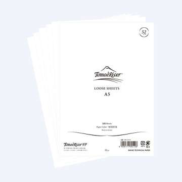 Tomoe River FP Loose Sheet, 5.85 x 8.27, 100 Sheets/Pack, White (TMR-A5P-W)
