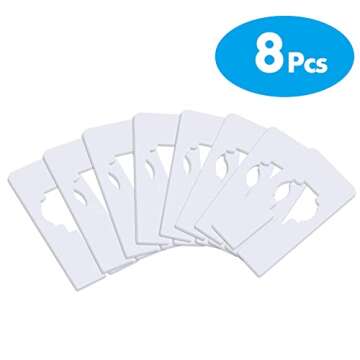 8 PCS Closet Rack Dividers, Wardrobe partition board White Rectangular Clothing Hanger Dividers with...