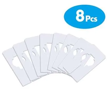 8 PCS Closet Rack Dividers, Wardrobe partition board White Rectangular Clothing Hanger Dividers with...
