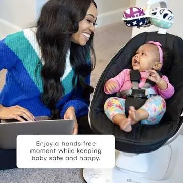4moms MamaRoo Multi-Motion Baby Swing, Bluetooth Enabled with 5 Unique Motions, Black
