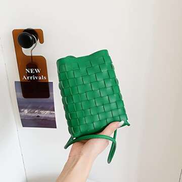 ONE2MAY Woven Small Crossbody Cell Phone Bag for Women