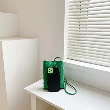 ONE2MAY Woven Small Crossbody Cell Phone Bag for Women