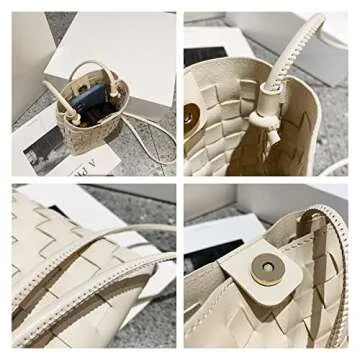 ONE2MAY Woven Small Crossbody Cell Phone Bag for Women