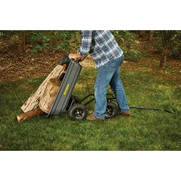 True Temper Poly Garden Cart Wagon with EZ Dump Design