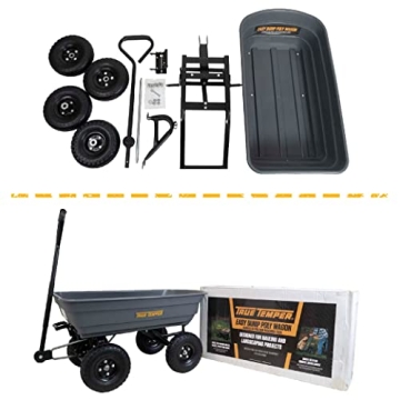 True Temper Poly Garden Cart Wagon with EZ Dump Design
