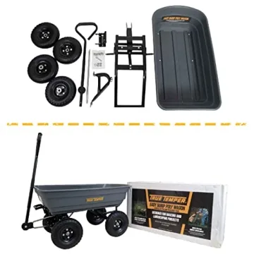 True Temper Poly Garden Cart Wagon with EZ Dump Design
