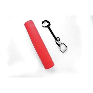 Mind Reader All Purpose Extra Thick Yoga Mat Fitness & Exercise Mats with Carrying Strap, High Density Anti-Tear, Red