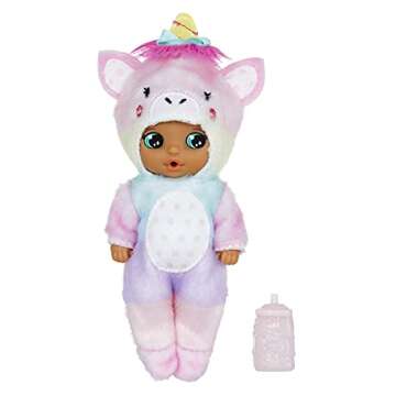 Baby Born Surprise Animal Babies Series 5/ Unwrap Surprises; Collectible Baby Dolls W/Soft Swaddle and Bunny Pouch;Dinosaur, Unicorn, Lion, Penguin, Cow. Gift K Ages 3+, Multicolor