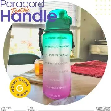 64oz Motivational Water Bottle with Time Marker