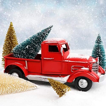 OurWarm 24Pcs Frosted Sisal Christmas Trees for Crafts