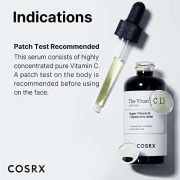 COSRX Pure Vitamin C 13% Serum with Vitamin E & Hyaluronic Acid, Hydrating Facial Serum for Fine Lin...