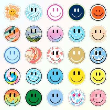 50PCS Smiling Stickers for Kids - Bright Fun Décor