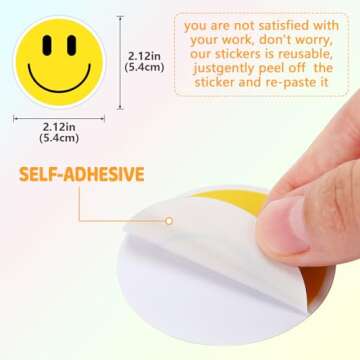 50PCS Smiling Stickers for Kids - Bright Fun Décor