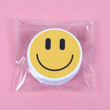 50PCS Smiling Stickers for Kids - Bright Fun Décor