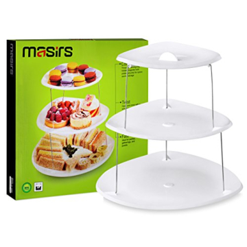 Masirs 3-Tier Collapsible Serving Tray for Elegant Entertaining