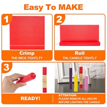 Thleunei Beeswax Candle Making Kit for Kids and Adults