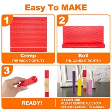 Thleunei Beeswax Candle Making Kit for Kids and Adults