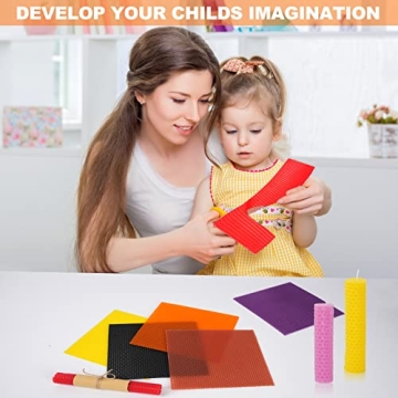Thleunei Beeswax Candle Making Kit for Kids and Adults