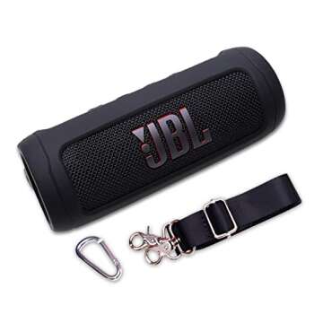 LTGEM Silicone Protective Case for JBL Flip 6 Portable Bluetooth Speaker with Extra Carabiner and St...