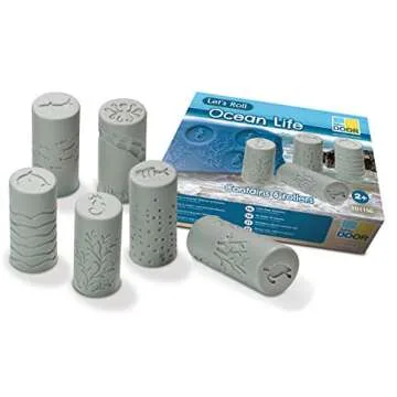 Yellow Door Ocean Life Rollers Set of 6 for Kids Creative Play